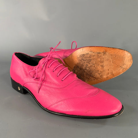 VERSACE for H&M Size 9 Pink Leather Lace Up Shoes