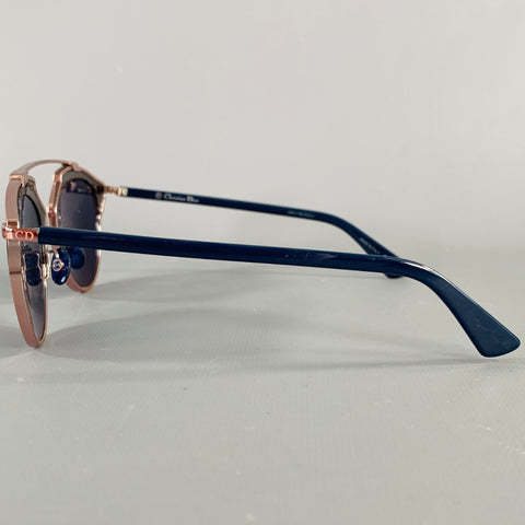 CHRISTIAN DIOR So Real Pink Grey Stripe Metal Sunglasses