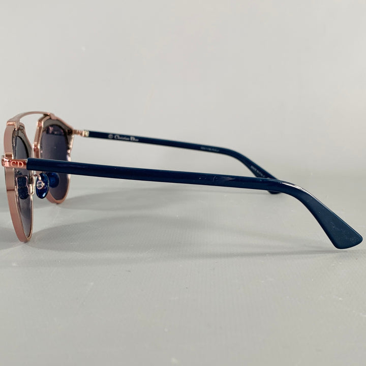 CHRISTIAN DIOR So Real Pink Grey Stripe Metal Sunglasses