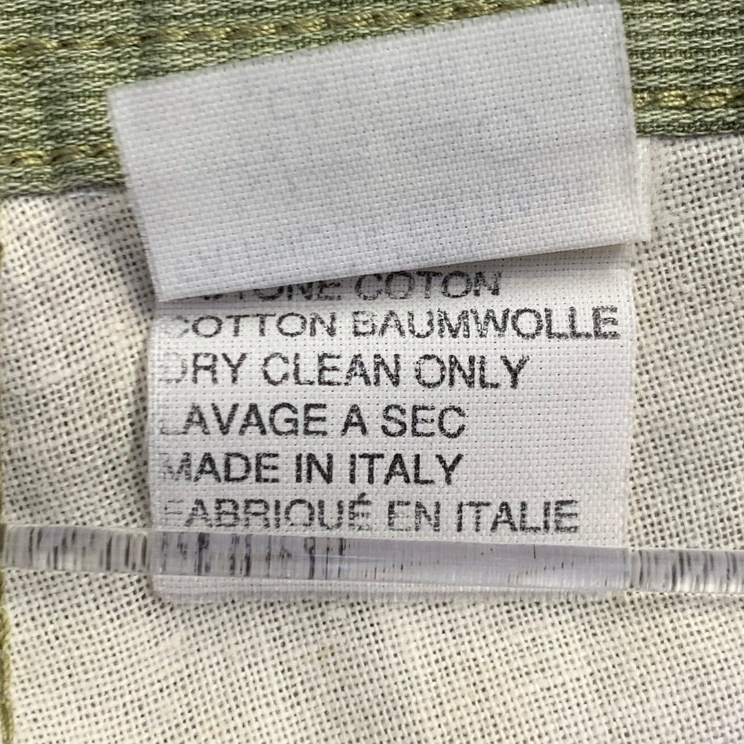 GIORGIO ARMANI Vintage Size 30 Green Sage Cotton High Waisted Pleated Shorts