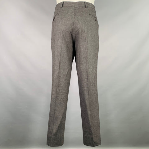BILLY REID Size 40 Long Grey Wool Cashmere Single Breasted Suit