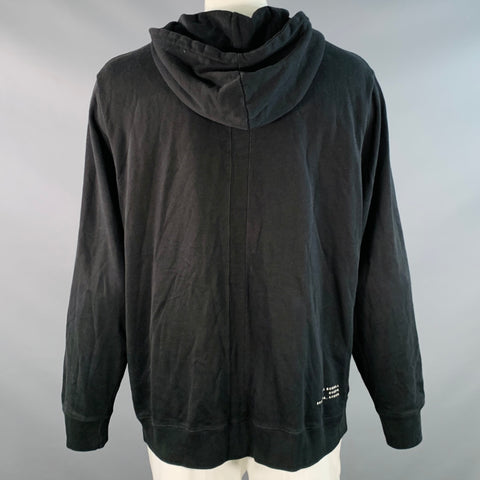 OVADIA & SONS Taille XXL Noir Gris Guépard Imprimé Photo Coton Sweat à Capuche