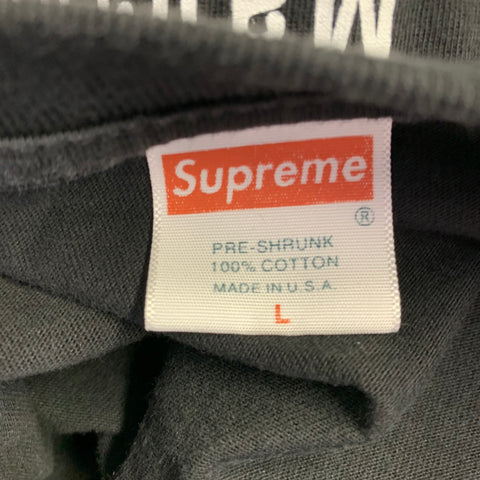 SUPREME x MALCOLM McLAREN Size L Black White Cotton Keith Haring T-Shirt