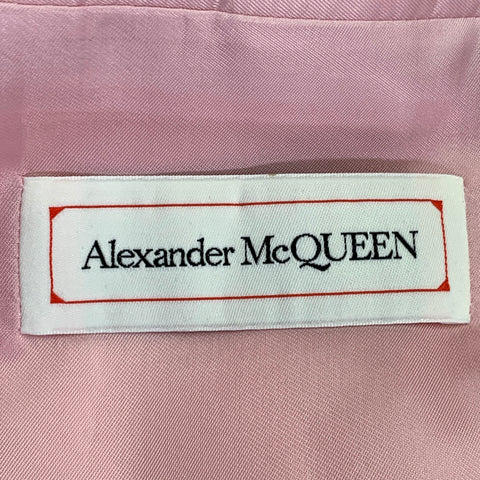 ALEXANDER MCQUEEN Size 40 Pink Wool Mohair Slim Fit Single Breasted Sport Coat