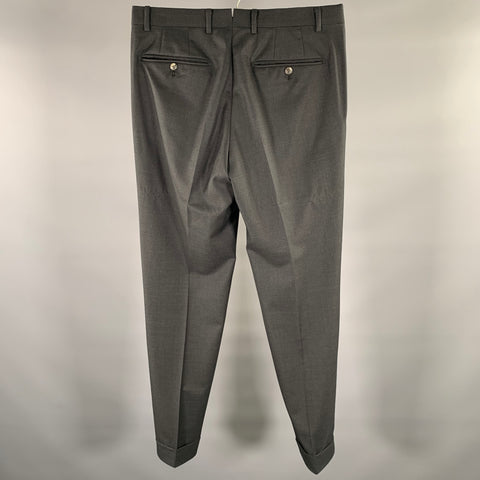 ATELIER MUNRO Size 32 Charcoal Wool Slim Fit Dress Pants