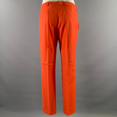 PAUL SMITH Size 38 Orange Wool Blend Notch Lapel Suit
