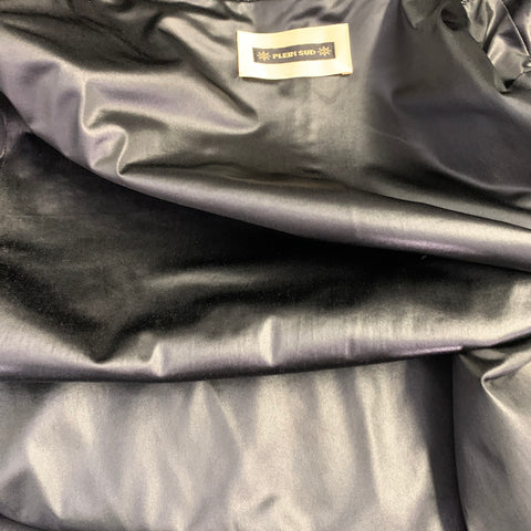 PLEIN SUD Size 10 Black Glitter Polyamide Blend Hooded Coat