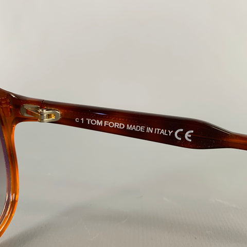 TOM FORD Raoul Brown Tortoiseshell Acetate Sunglasses