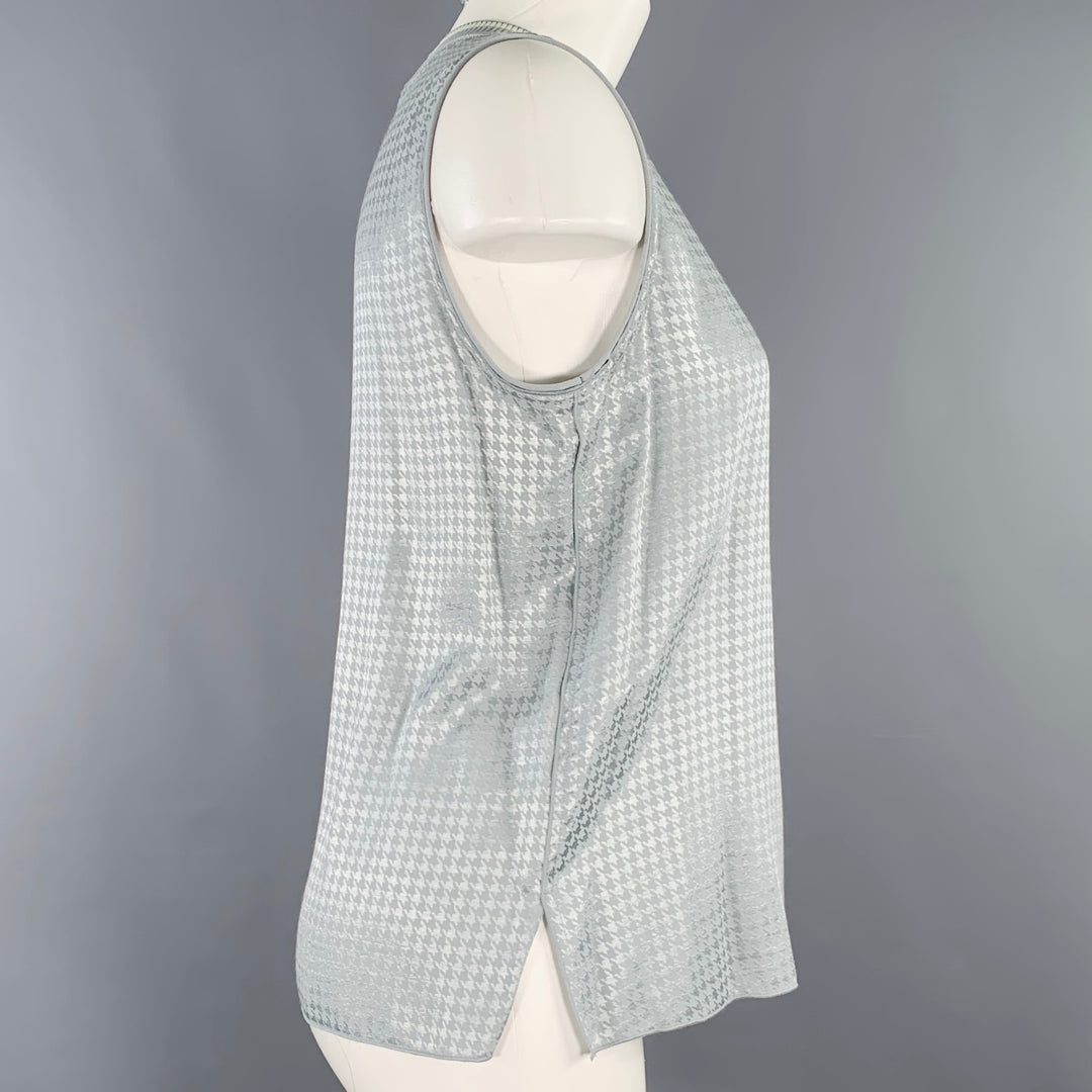 RAG & BONE Size S Ali Tank Grey Acetate Blend Houndstooth Sleeveless Casual Top