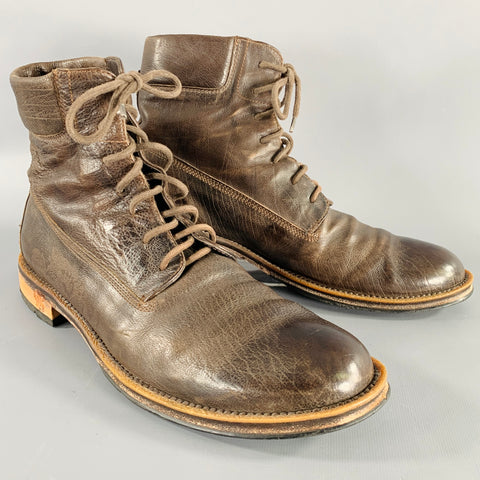 MARK NASON Size 9 Brown Leather Lace-Up Boots