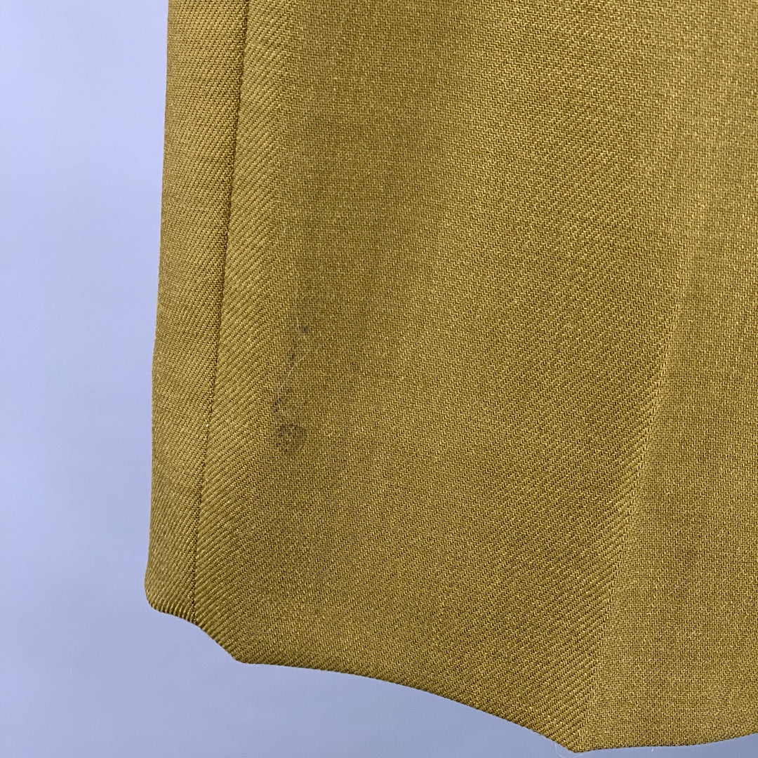 AMI by ALEXANDRE MATTIUSSI Size M Green Olive Virgin Wool Tapered Dress Pants