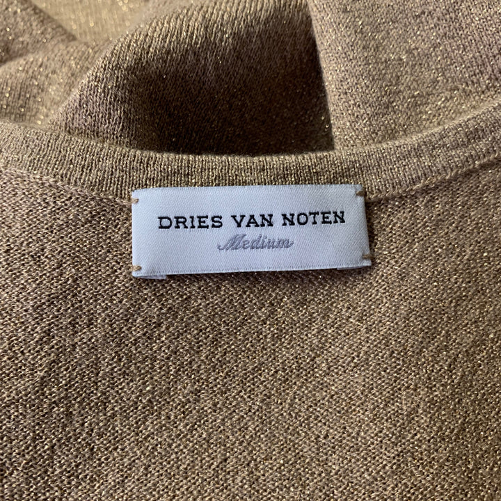 DRIES VAN NOTEN Size M Gold Viscose Blend Tank Casual Top