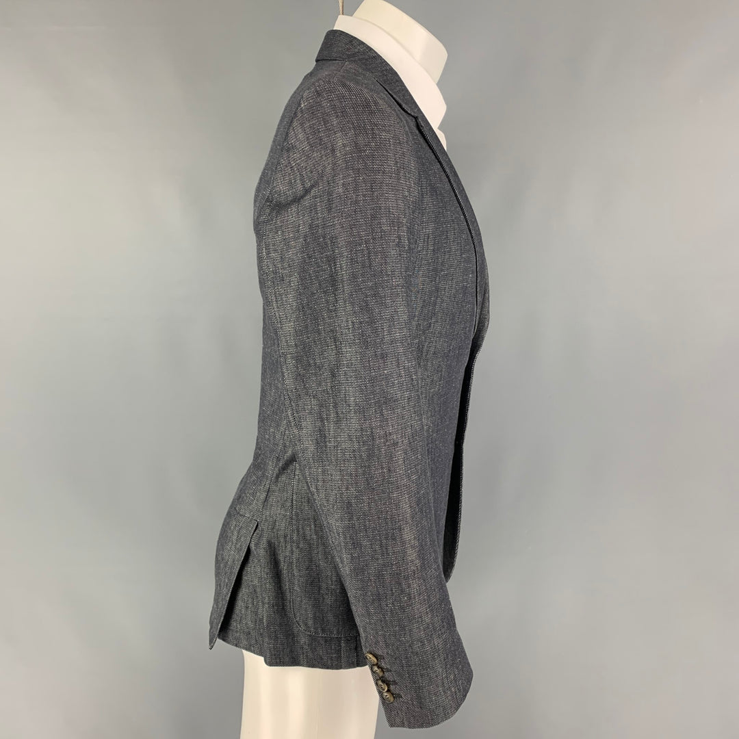 AMI Taille 42 Manteau de sport en mélange de polyamide sergé blanc indigo