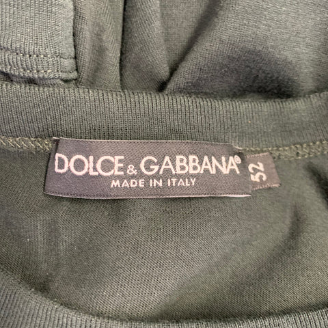 DOLCE & GABBANA Size L Forest Green Cotton Crew Neck T-shirt
