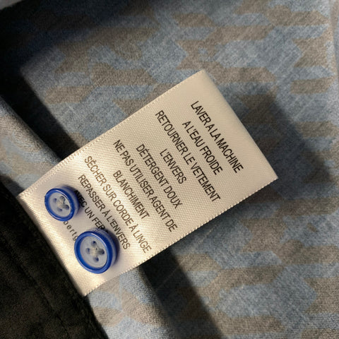 ROBERT GRAHAM Size XXL Blue Black Graphic Cotton Blend Long Sleeve Shirt