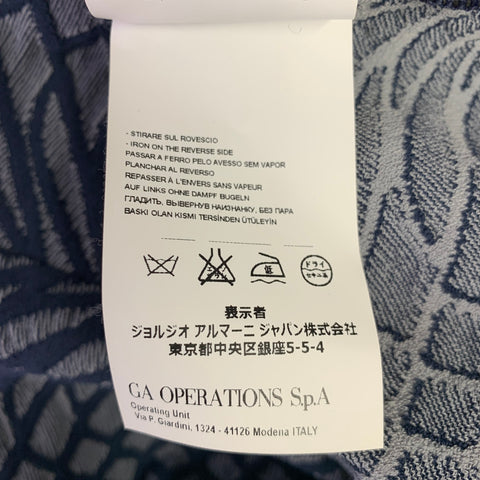 ARMANI COLLEZIONI Size 8 Blue Viscose Blend Jacquard Jacket