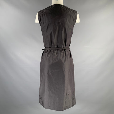 MAX MARA Robe de Cocktail Sans Manches Longueur Genou Noire avec Nœud, Taille 2