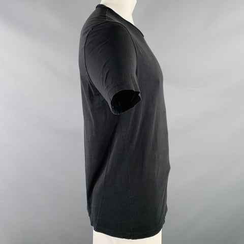 MAISON MARTIN MARGIELA Size 42 Black Cotton Crew Neck T-shirt
