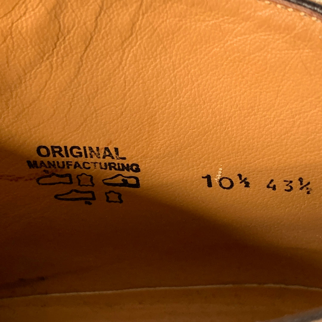ACE MARKS Size 10.5 Tan Antique Leather Chukka Lace-Up Boots