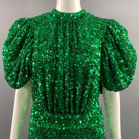 ROTATE Size S Green Polyester Maxi Dress