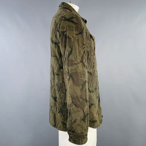 POLO by RALPH LAUREN Size L Green Tan Camouflage Cotton Jacket