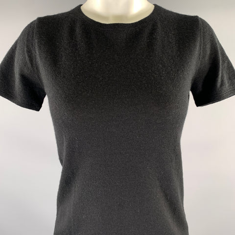 THE CASHMERE PROJECT Size S Black Cashmere T-Shirt