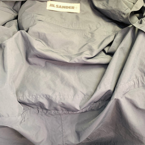 JIL SANDER Size XS Navy Polyester Hooded Zip Up Coat