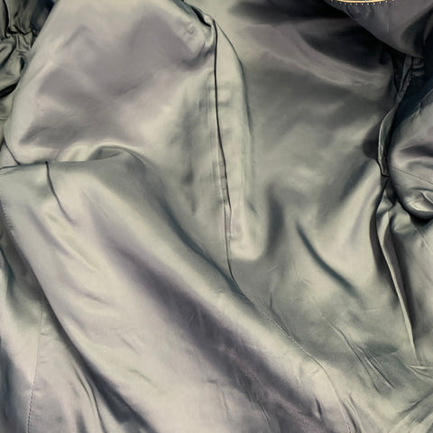 DOLCE & GABBANA Silicia Size 46 Blue Silver Metallic Marbled Polyester Silk 3 Piece Suit
