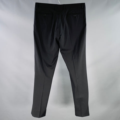 DOLCE & GABBANA Size 34 Black Wool Blend Zip Fly Dress Pants