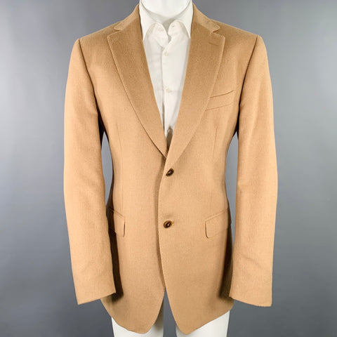 Z ZEGNA Size 40 Long Beige Camel Hair Single breasted Sport Coat