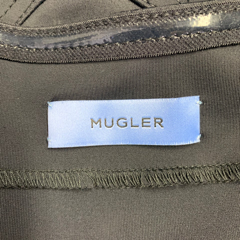 Body MUGLER taille 2 en cuir d'agneau noir et nylon