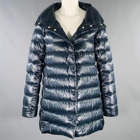 HERNO Size 6 Amelia Navy Nylon Padded Jacket