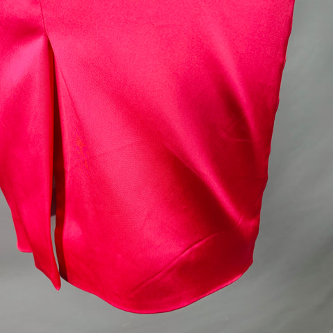 D&G by DOLCE & GABBANA Size 4 Pink Fuchsia Satin Cap Sleeves Cocktail Dress