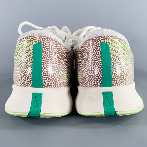 NIKE Size 12 Australian Open Pack White Green Mesh Lace-Up Sneakers
