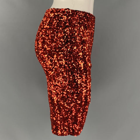 RETROFETE Short Orange Pailleté Taille S