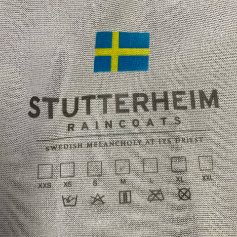 STUTTERHEIM Size S Grey Waterproof Hooded Raincoat