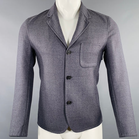 JIL SANDER Veste droite en laine grise Taille 38