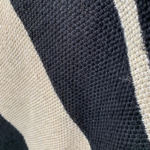 RALPH LAUREN Size M/L Black Beige Linen Silk Color Block Cardigan