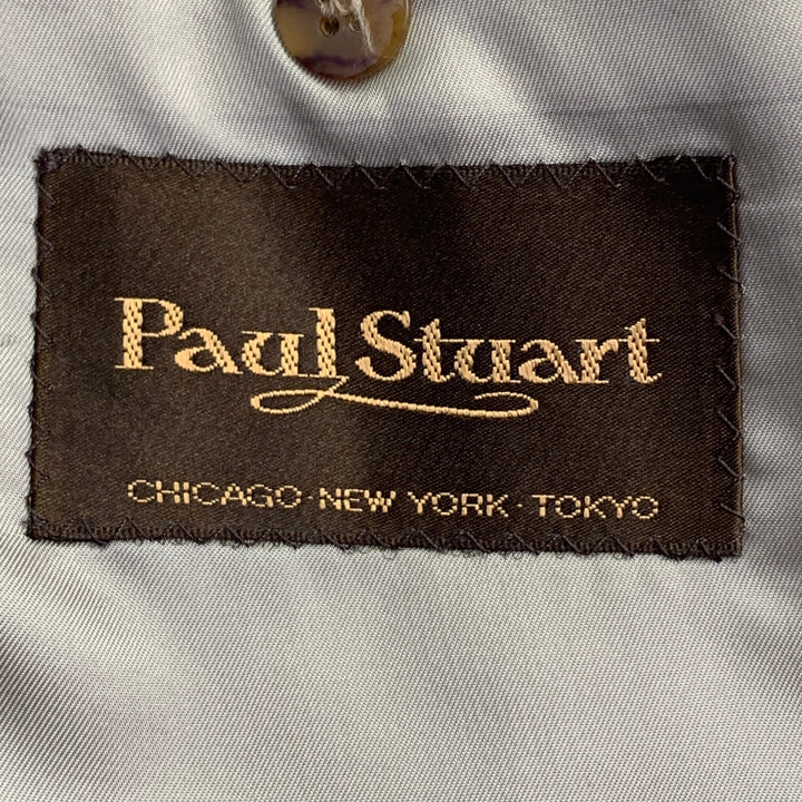 PAUL STUART Size 42 Green Woven Wool Cashmere Single Breasted Sport Coat