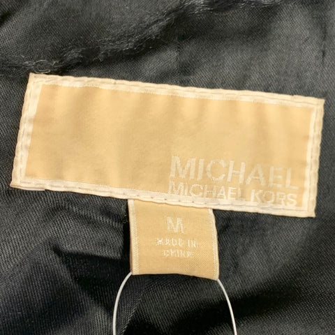 MICHAEL by MICHAEL KORS Size M Black Mongolian Lamb Fur Hook Eye Jacket