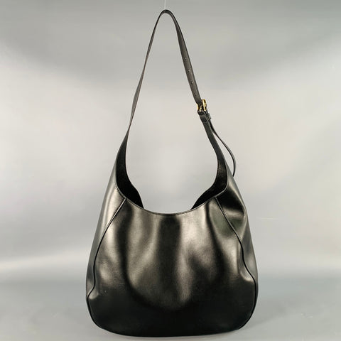 Sac Hobo PRADA City en cuir de veau noir