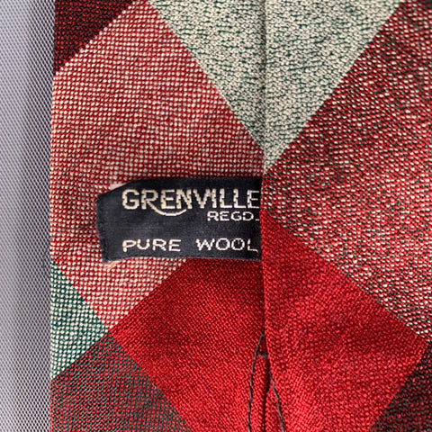 TOOTALCO.TIES Grey Multi Color Plaid Wool Tie