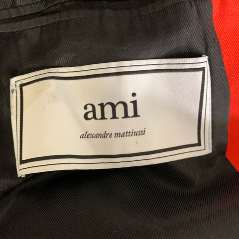 AMI by ALEXANDRE MATTIUSSI Size 38 Orange Wool Peak Lapel Coat