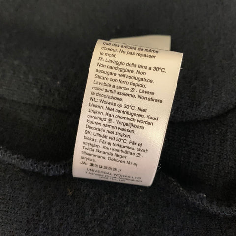UNIVERSAL WORKS Size S Navy Acrylic Polyester Sherpa Jacket