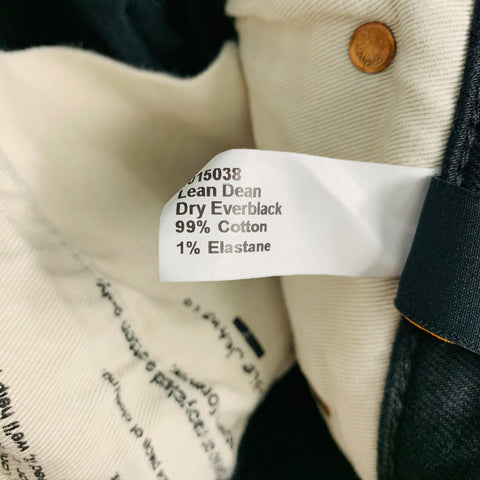 NUDIE JEANS Size 36 Black Solid Cotton Elastane Zip Fly Jeans