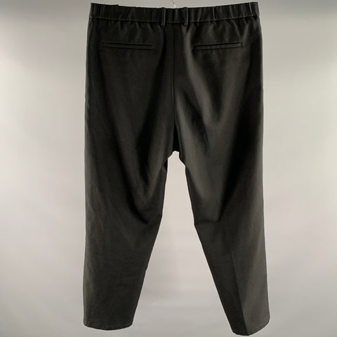 JIL SANDER Size 34 Black Polyester Elastic Waistband Pants