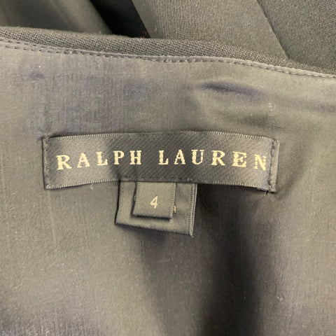 RALPH LAUREN Size 4 Black Wool Blend Classic Skirt