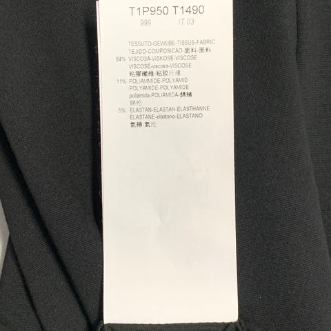 Pantalon décontracté fuselé à cordon de serrage en mélange de viscose noir EMPORIO ARMANI Taille L