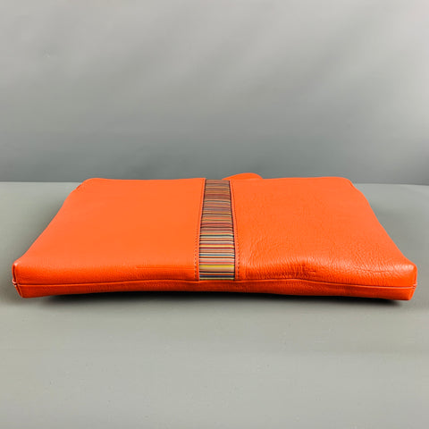 PAUL SMITH Orange Solid Leather Document Holder Bags