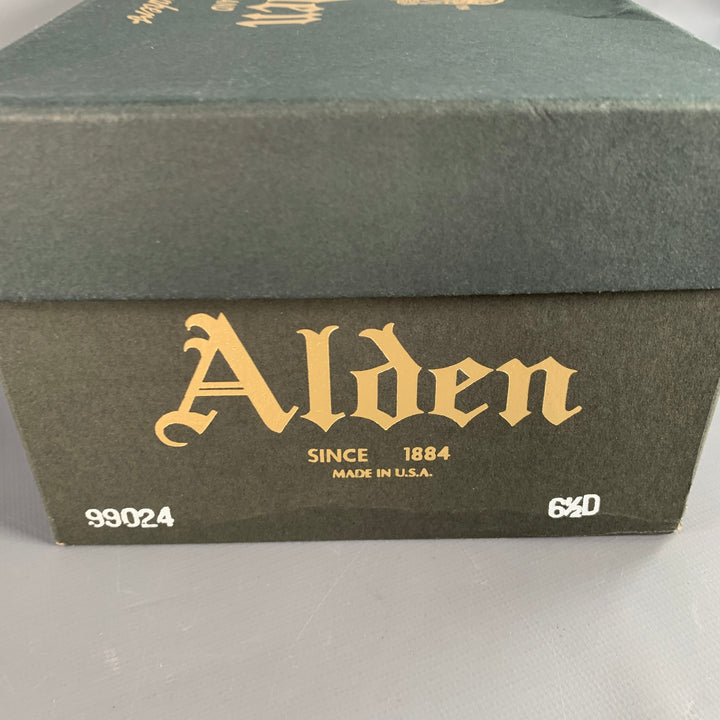 ALDEN Size 6.5 Brown Leather Derby Lace-Up Shoes